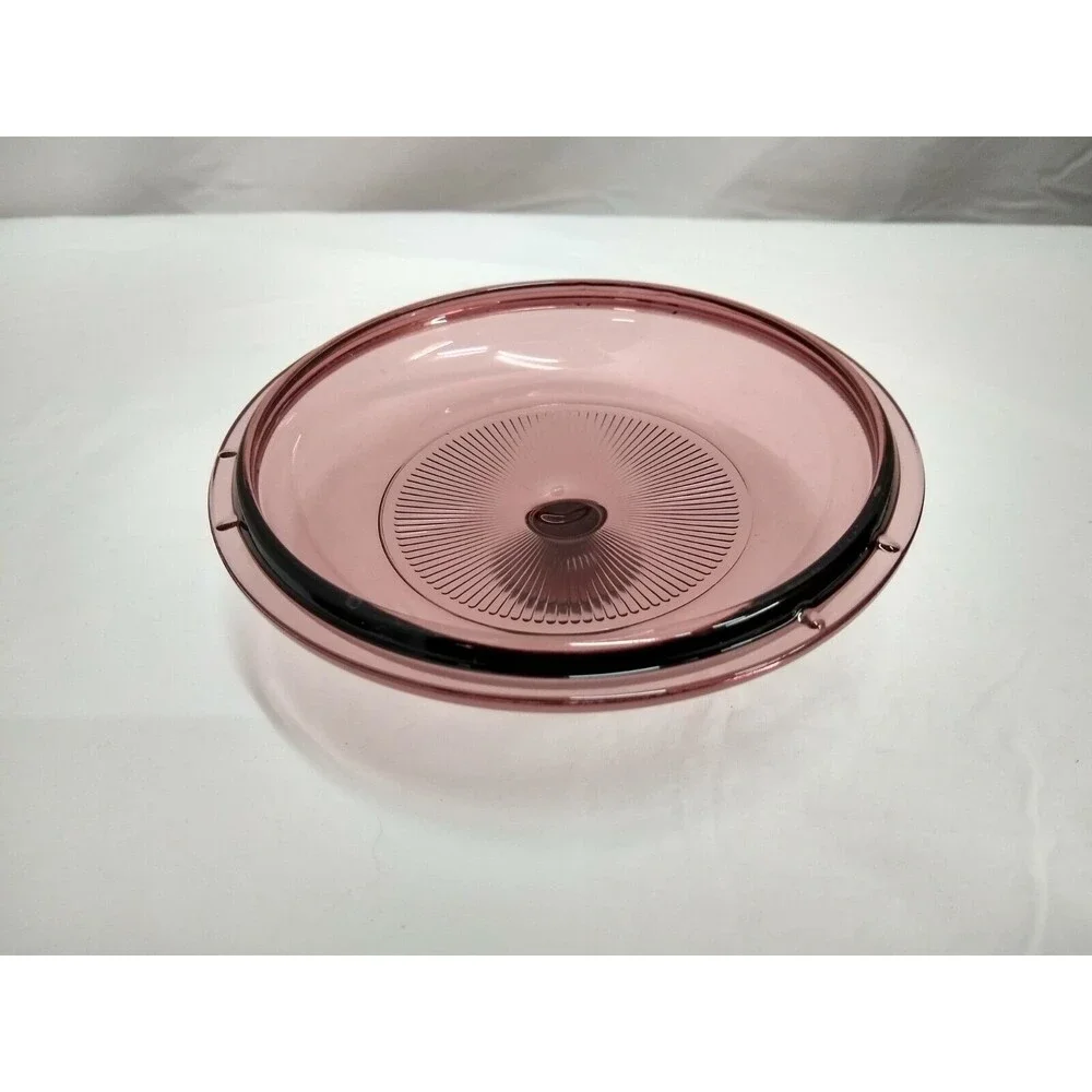 Vintage Pyrex V15C-A #5 Cranberry Vented Glass Lid 5.75 inches (Made in USA)